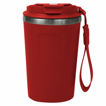 Термокружка Zencup вакуумная, стальная, 380 мл, красная