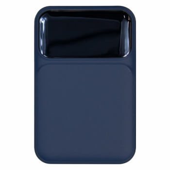 Внешний аккумулятор (powerbank) «Lumen», софт тач, 10 000 mAH, с тремя зарядными шнурами, 22,5W super fast charge, Power Delivery (PD) 20W (dfnn), QC3.0, темно-синий