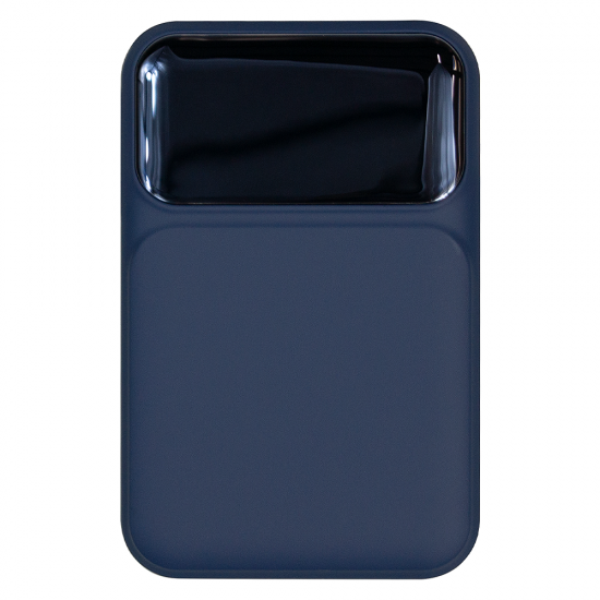 Внешний аккумулятор (powerbank) «Lumen», софт тач, 10 000 mAH, с тремя зарядными шнурами, 22,5W super fast charge, Power Delivery (PD) 20W (dfnn), QC3.0, темно-синий