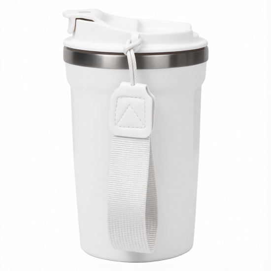 Термокружка Zencup вакуумная, стальная, 380 мл, белая