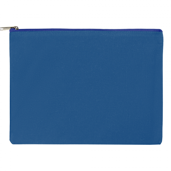 Косметичка из хлопка Caravan 340, плотность 340 г/м2, размер 20,5*28 см, синяя Косметичка из хлопка Caravan 340, плотность 340 г/м2, размер 20,5*28 см, синяя