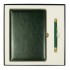 Набор подарочный Solution Duo (ежедневник City Nebraska, ручка Legend Soft Touch Mirror Gold), зеленый