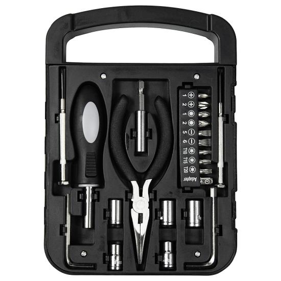 Набор инструментов Tools Unitrade, 22 инструмента,  черный, в пластиковом футляре Набор инструментов Tools Unitrade, 22 инструмента,  черный, в пластиковом футляре