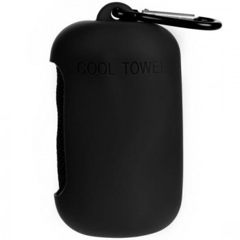 Охлаждающее полотенце Narvik в силиконовом чехле, черное Охлаждающее полотенце Narvik в силиконовом чехле, черное