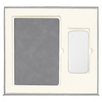 Набор подарочный Solution Prestige Duo (Ежедневник Flexy Luba, Внешний аккумулятор «Universal»), серый