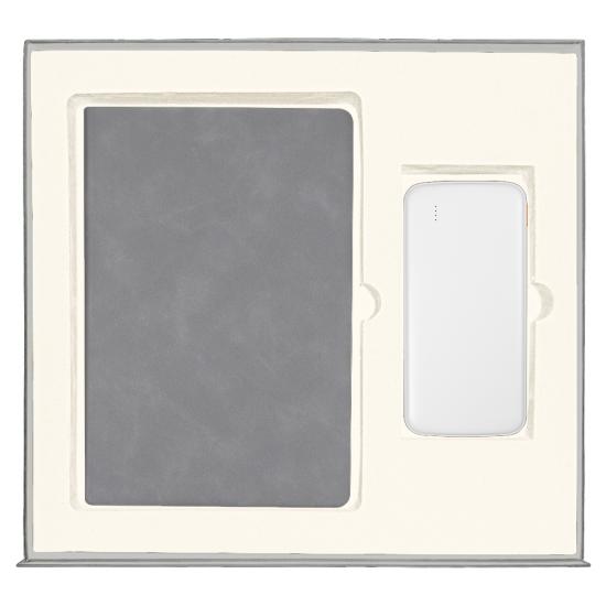 Набор подарочный Solution Prestige Duo (Ежедневник Flexy Luba, Внешний аккумулятор «Universal»), серый