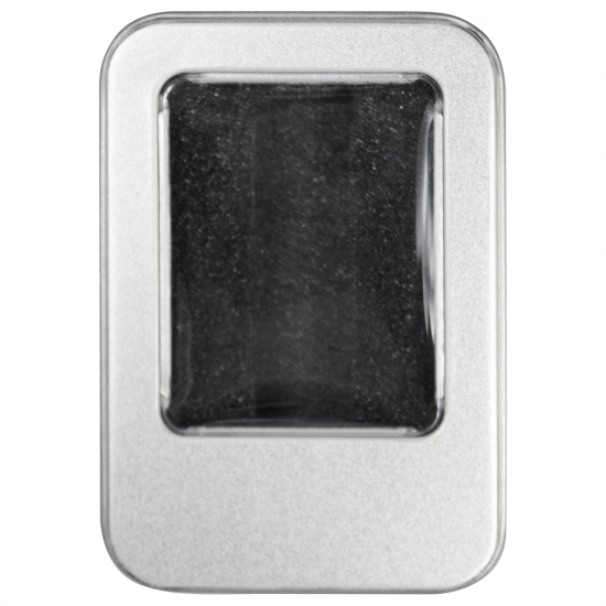 Футляр для флеш накопителя металлический, размер 6*9,5 см, серебристый