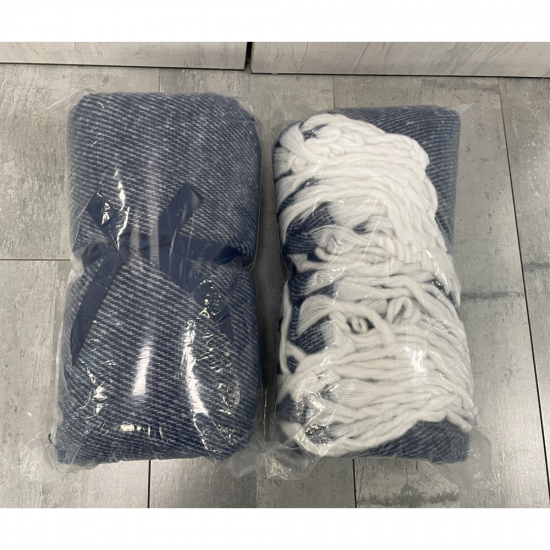 Плед акриловый Super Soft Nature размер 120*160 см, темно-синий, плотность 450гр/м2