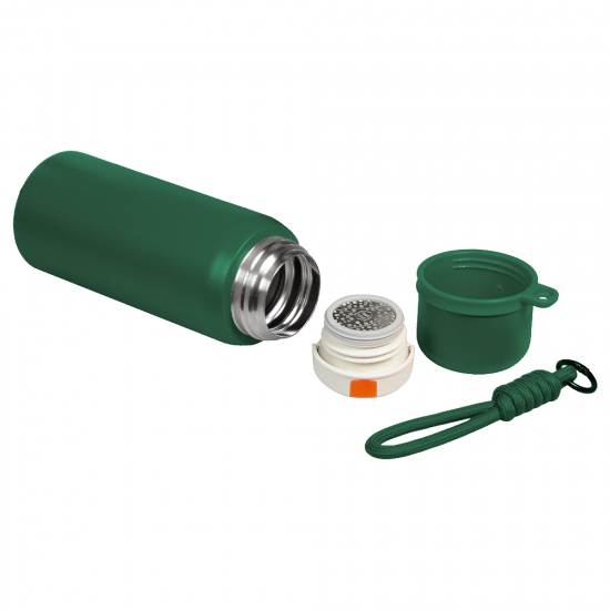 Термос вакуумный стальной La Vie с ремувкой  двухстеночный 500 мл матовый в подарочной упаковке, зеленый