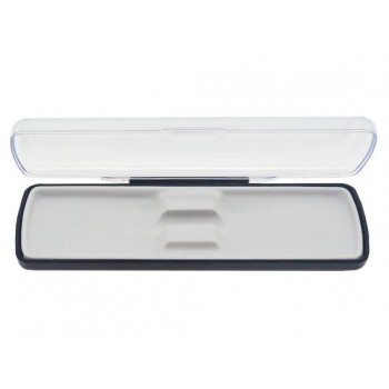 Футляр для ручки Pencase Uno, пластик, прозрачный/черный