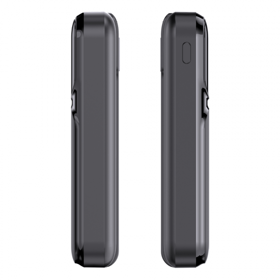 Внешний аккумулятор (powerbank) «Lumen», софт тач, 10 000 mAH, с тремя зарядными шнурами, 22,5W super fast charge, Power Delivery (PD) 20W (dfnn), QC3.0, черный