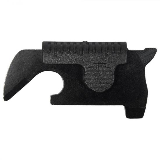 Карточка Tools leeds, 9 функций, инструменты из нержавеющей стали, корпус из полупрозрачного черного  пластика Карточка Tools leeds, 9 функций, инструменты из нержавеющей стали, корпус из полупрозрачного черного  пластика