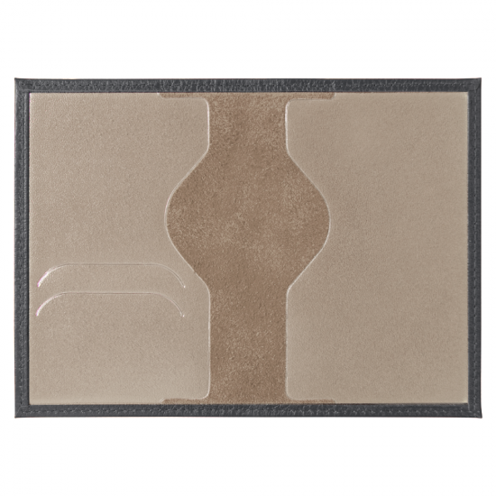 Обложка для автодокументов Leather Sky Flotter Sun из натуральной кожи, темно-серая 402С