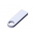 USB 2.0-флешка на 512 Мбайт  с мини чипом и круглым отверстием, белый