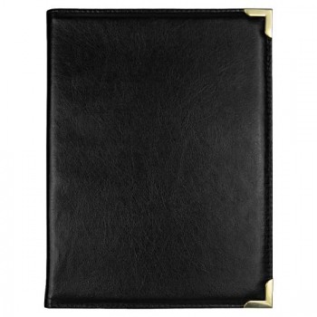 Папка-органайзер для бумаг А4, черная с золотом Папка-органайзер для бумаг А4, черная с золотом