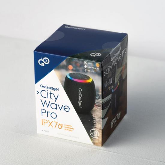Беспроводная колонка c подсветкой CityWave Pro, черная
