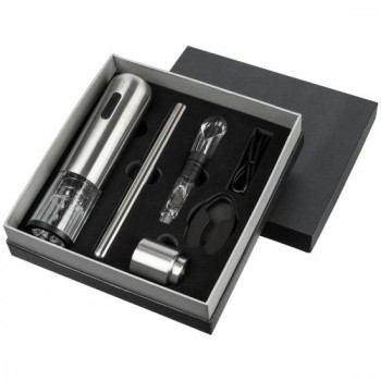 Винный набор Veritas, черный с серебристым Винный набор Veritas, черный с серебристым