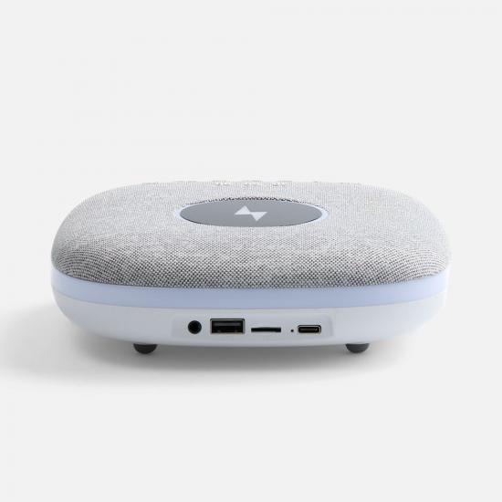 Bluetooth колонка с беспроводной зарядкой и подсветкой Terrafonic, серая Bluetooth колонка с беспроводной зарядкой и подсветкой Terrafonic, серая