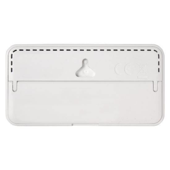 Часы настольные Chronos с термометром и гигрометром, с ж/к дисплеем, белые