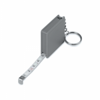 Брелок Tools рулетка Сантиметр, 1 м, темно-серая, пластиковая