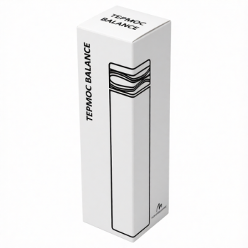 Термос Balance вакуумный стальной, 500 мл, пластиковая крышка, белый, матовый