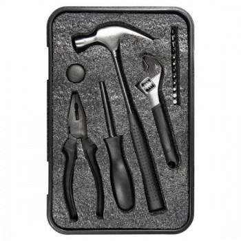 Набор инструментов Tools Baltimore черный 6 в 1 в пластиковом футляре