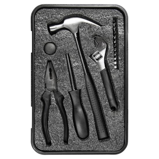 Набор инструментов Tools Baltimore черный 6 в 1 в пластиковом футляре Набор инструментов Tools Baltimore черный 6 в 1 в пластиковом футляре