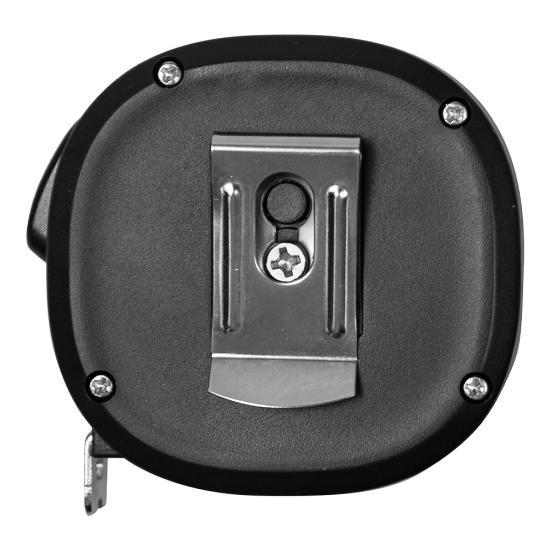 Рулетка Tools Trecker 3 метра, черная, пластиковая, с трещоткой и ремешком