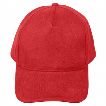 Кепка 5- панельная Oxford 300, c красным сендвичем, красная