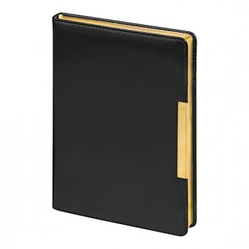 Набор подарочный Solution Duo (ежедневник City Moderna Pristine, ручка Gamma) черный с золотом