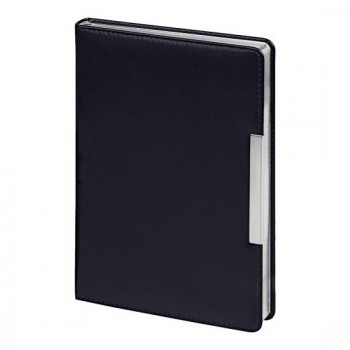 Набор подарочный Solution Duo (ежедневник City Moderna Pristine, ручка Gamma) темно-синий с  серебром