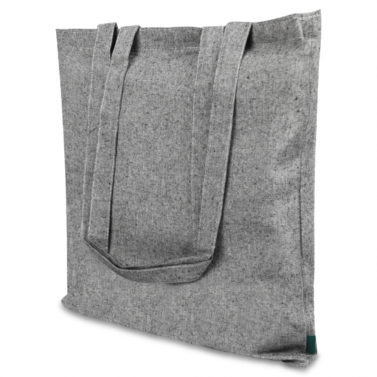 Сумка из переработанного хлопка Caravan Recycled Melange 140, плотность 140 г/м2, серая Сумка из переработанного хлопка Caravan Recycled Melange 140, плотность 140 г/м2, серая