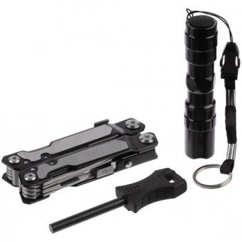 Набор Forster: мультиинструмент, фонарик, огниво, черный Набор Forster: мультиинструмент, фонарик, огниво, черный