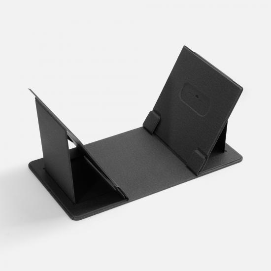 Складной стол для ноутбука с беспроводной зарядкой Kickstand Table, серый