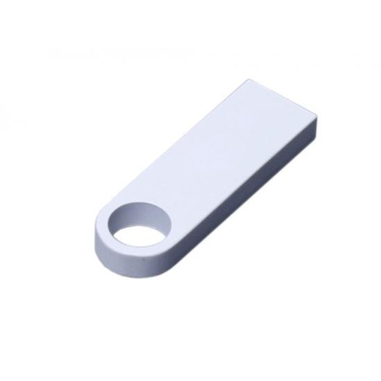 USB 3.0-флешка на 64 Гб с мини чипом и круглым отверстием, белый