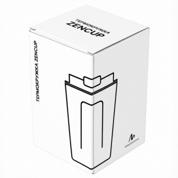 Термокружка Zencup вакуумная, стальная, 380 мл, белая