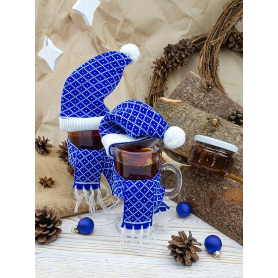 Вязаная шапочка Dress Cup, синяя Вязаная шапочка Dress Cup, синяя