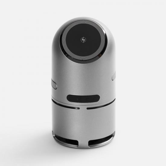 Bluetooth-колонка с беспроводной зарядкой Droid, серая Bluetooth-колонка с беспроводной зарядкой Droid, серая